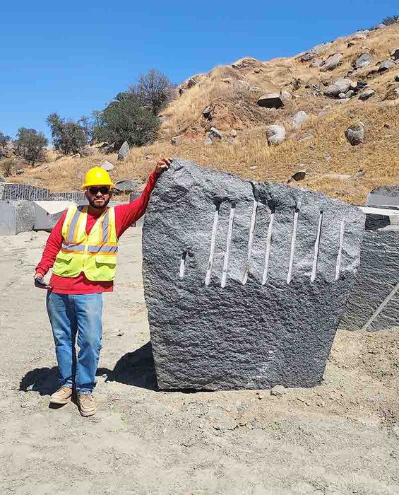 Black Granite Boulders 5'