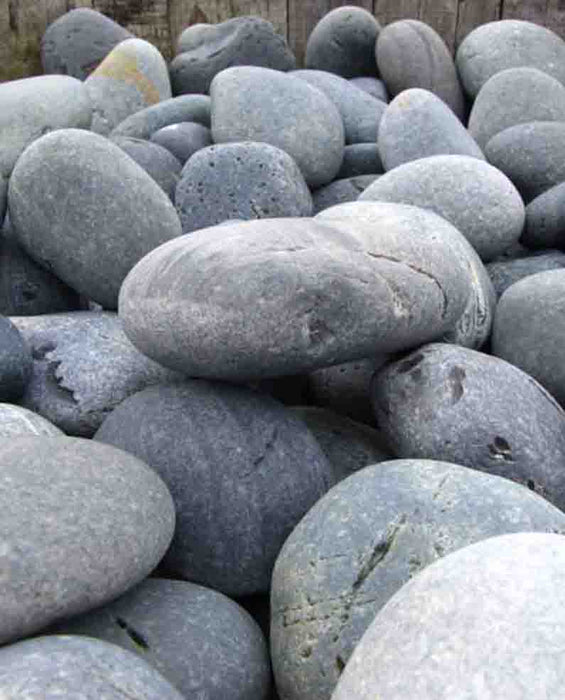 Black Mexican Beach Pebbles 6" - 9"
