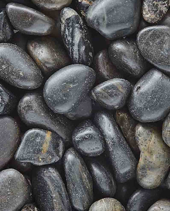 Black Polished Pebbles 3/8"