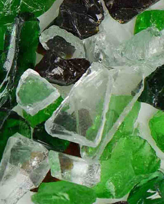 Earthtone Mix Tempered Fire Glass