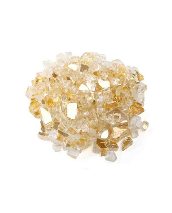 Gold Reflective Tempered Fire Glass