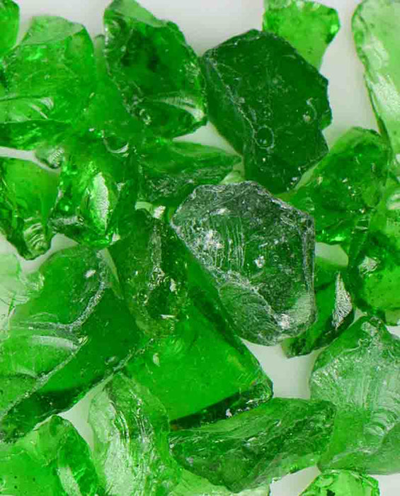 Light Green Tempered Fire Glass