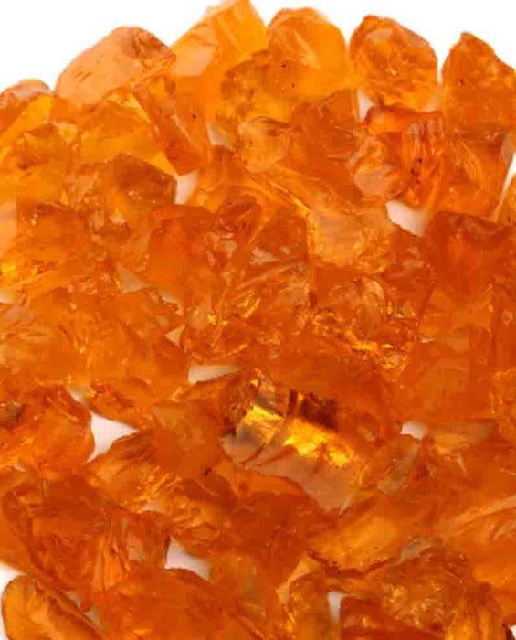 Orange Tempered Fire Glass