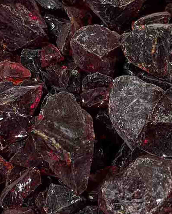 Red Tempered Fire Glass