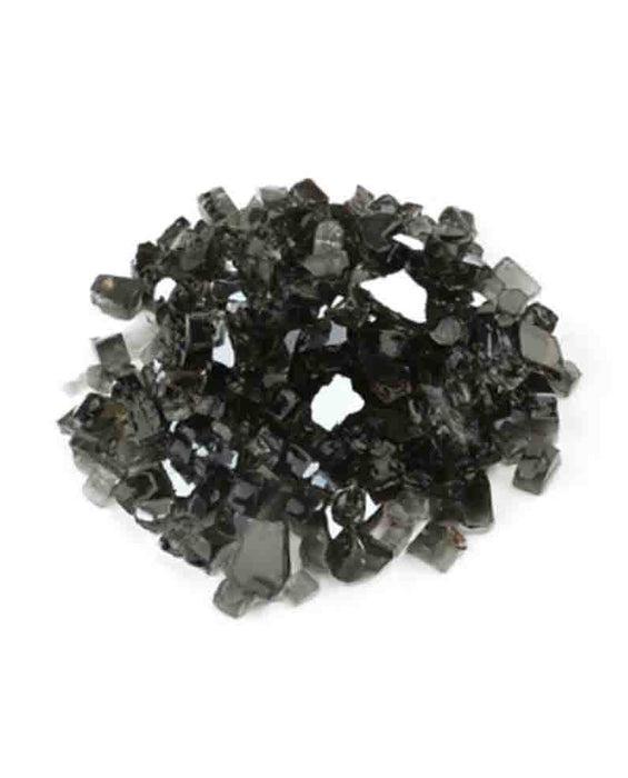 Black Reflective Tempered Fire Glass