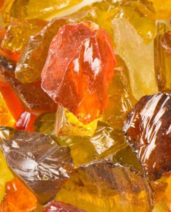 Sunshine Mix Tempered Fire Glass