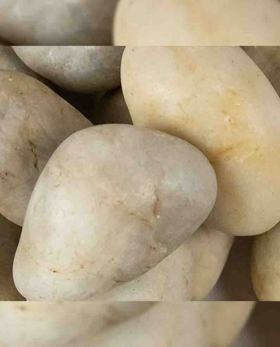 White Polished Pebbles 3/4" - 1-1/4"