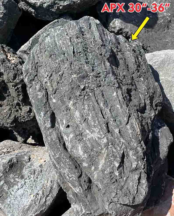 Black Lava Boulders 30" - 36"