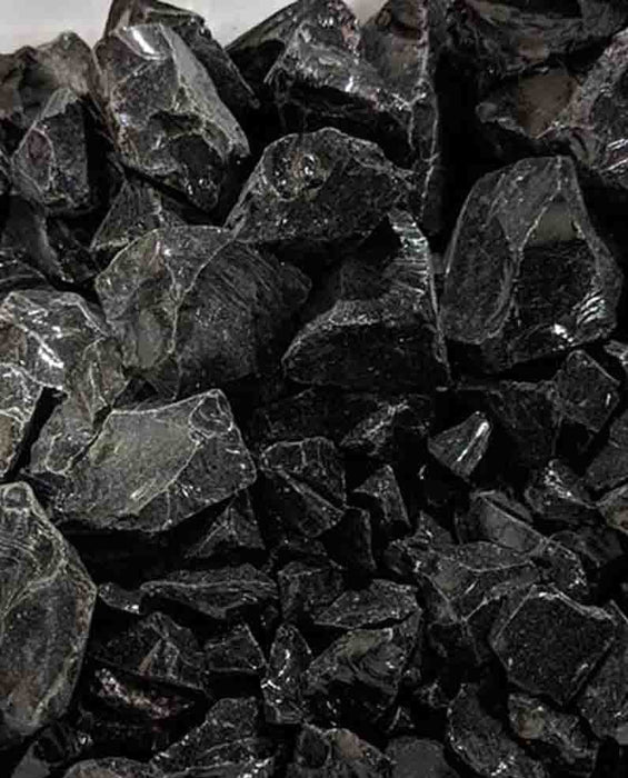 Black Tempered Fire Glass