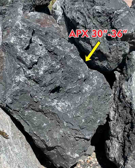 Black Lava Boulders 30" - 36"