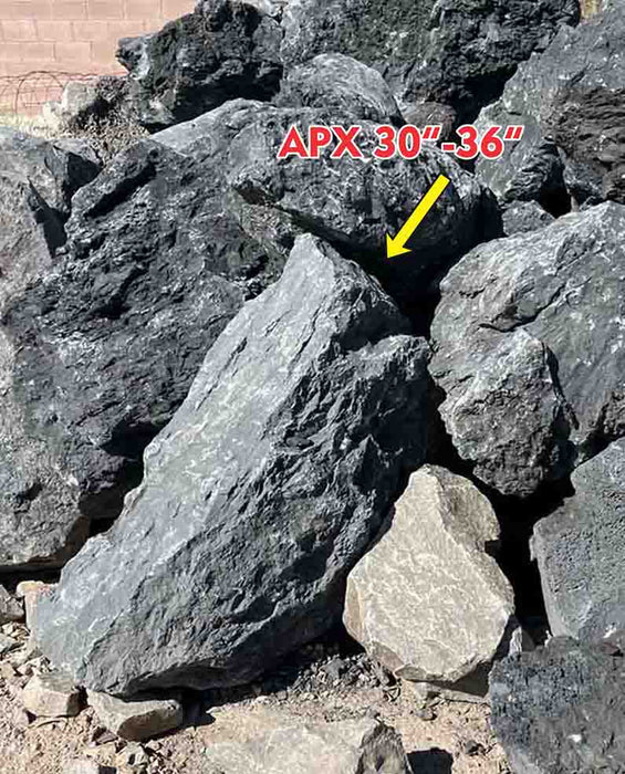 Black Lava Boulders 30" - 36"