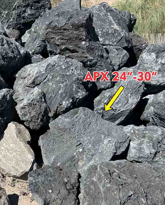 Black Lava Boulders 24" - 30"
