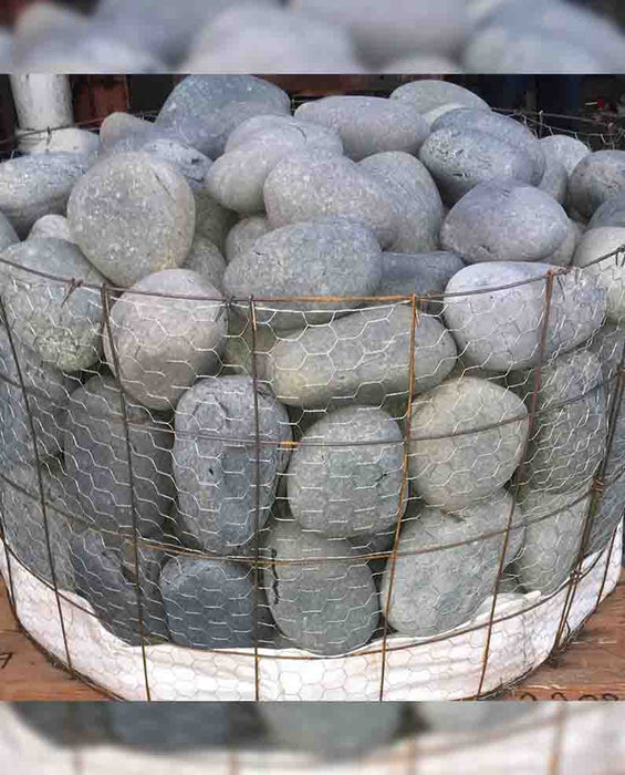 Black Mexican Beach Pebbles 6" - 9"