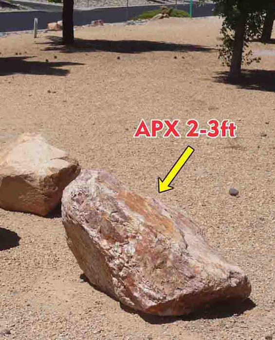 Champagne Pink Granite Boulders 30" - 36"