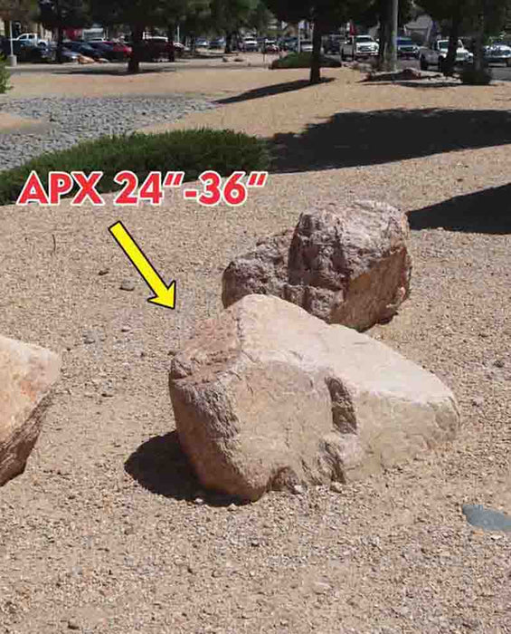 Champagne Pink Granite Boulders 24" - 30"