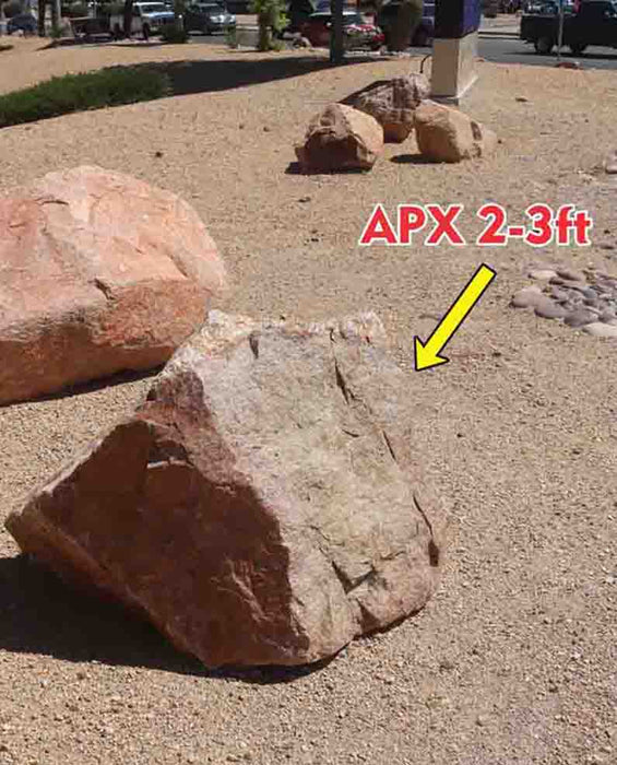 Champagne Pink Granite Boulders 30" - 36"