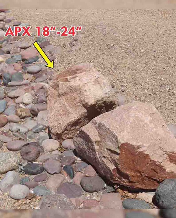 Champagne Pink Granite Boulders 12" - 18"