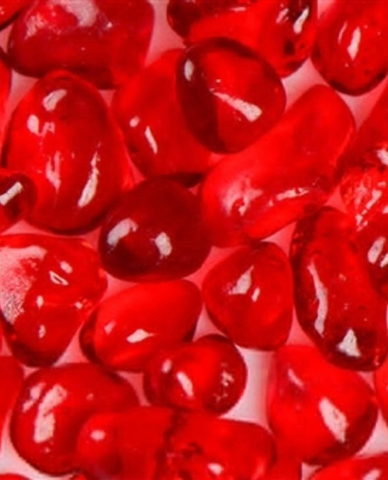 Strawberry Tempered Fire Glass