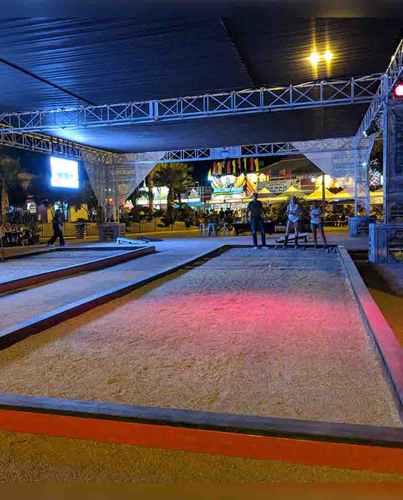 Gold D.G. & Oyster Shell Bocce Ball Court Blends